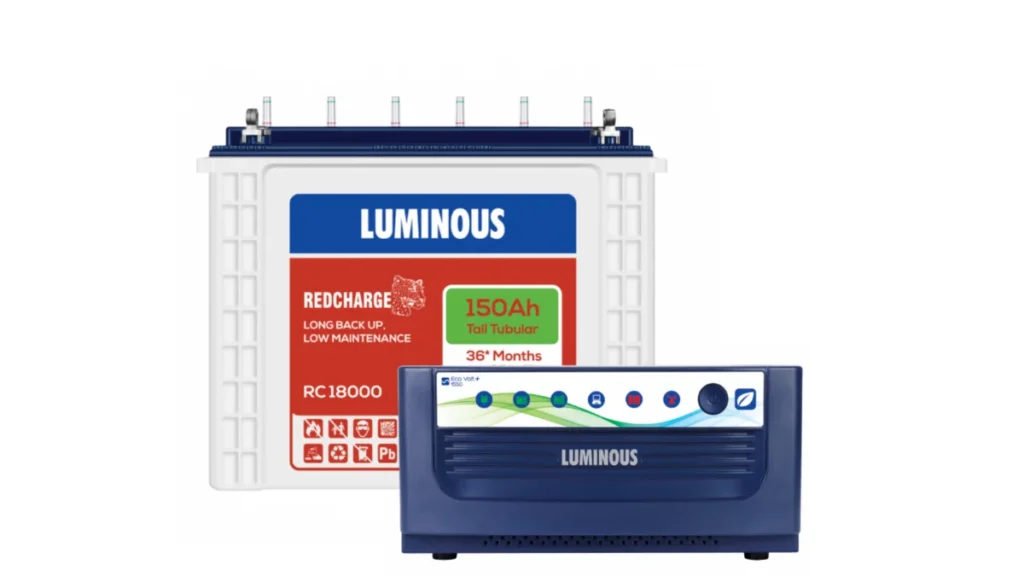 Luminous Eco Volt inverter + Battery combo